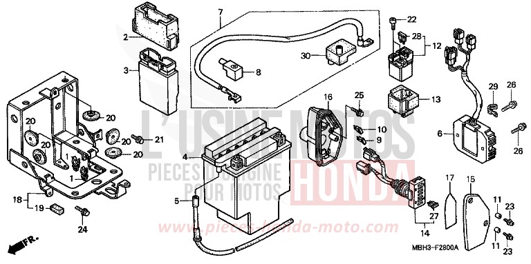 BATTERIE (1) von Shadow SOMERSET ORANGE (R237A) von 1999