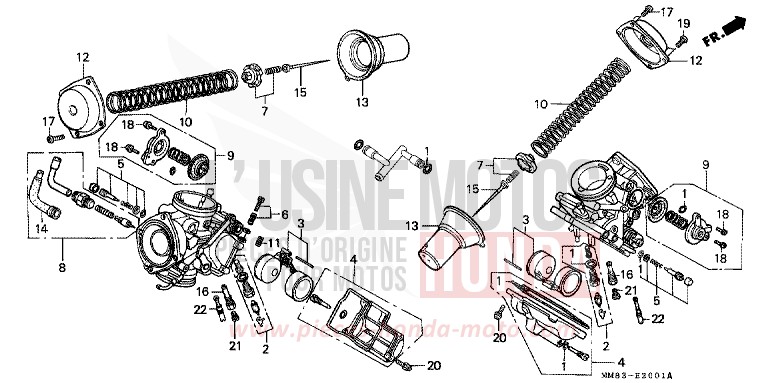 VERGASER (EINZELTEILE) von Shadow SCHWARZ-Z (NH1Z) von 1988