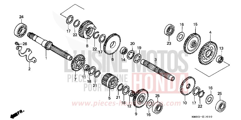 GETRIEBE (1) von Shadow CANDY WINE BERRY RED-U (R114) von 1988