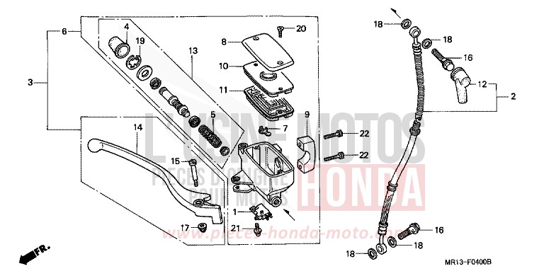 VORDERRADBREMSE von Shadow PEARL CORAL REEF BLUE (B140D) von 1992