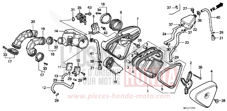 LUFTFILTER von Shadow PEARL CORAL REEF BLUE (B140D) von 1993