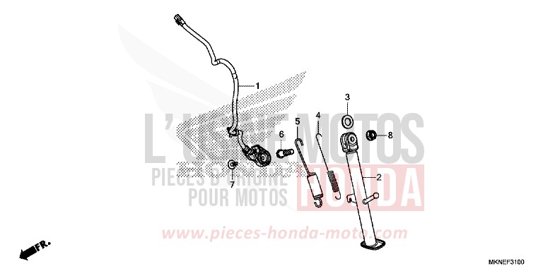 SEITENSTAENDER von CBR650R MAT GUNPOWDER BLACK METALLIC (NH436) von 2019