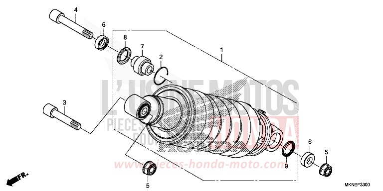KISSEN, HINTEN von CBR650R MAT GUNPOWDER BLACK METALLIC (NH436) von 2019