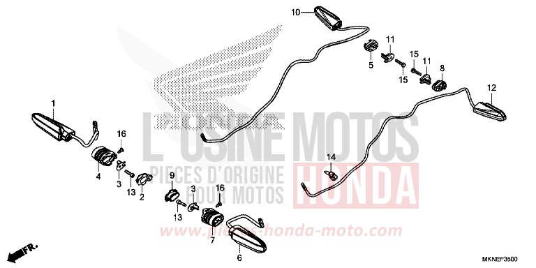 BLINKER von CBR650R MAT GUNPOWDER BLACK METALLIC (NH436) von 2019