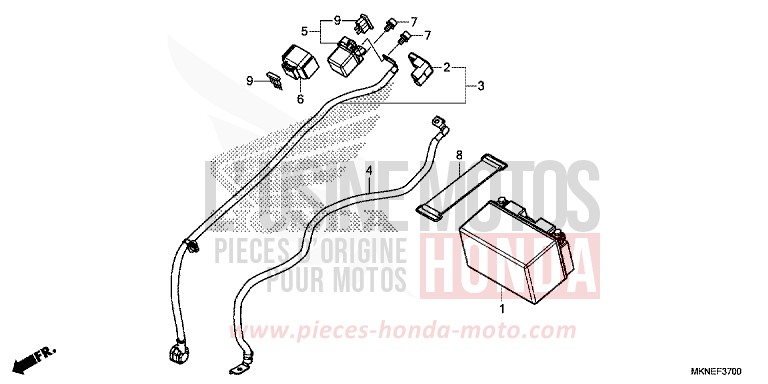 BATTERIE von CBR650R MAT GUNPOWDER BLACK METALLIC (NH436) von 2019