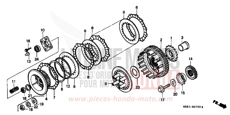 KUPPLUNG von Shadow SCHWARZ (NH1O) von 1996