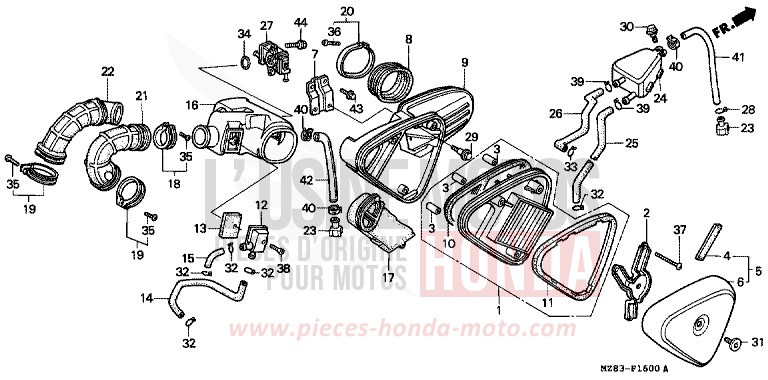 LUFTFILTER von Shadow SCHWARZ (NH1O) von 1996