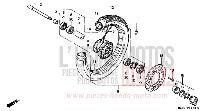 VORDERRAD von Shadow SCHWARZ (NH1) von 1998