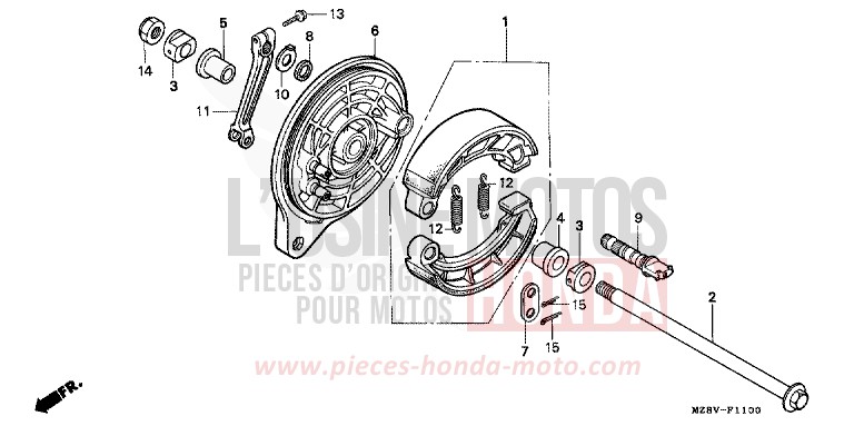 BREMSPLATTE, HINTEN von Shadow PEARL SIERRA GREEN (G156) von 1998