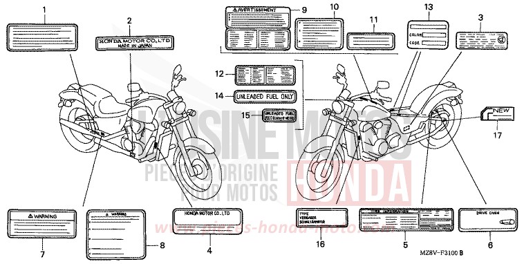 WARNETIKETT von Shadow SCHWARZ (NH1) von 1999