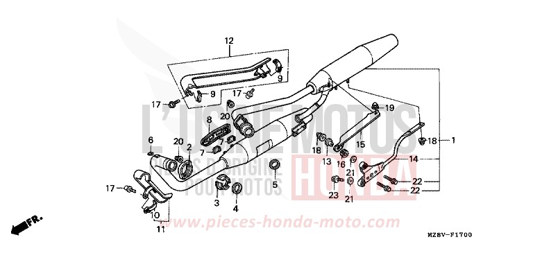 ABGAS-SCHALLDAEMPFER von Shadow SAHARA BULE METALLIC (PB273) von 1999