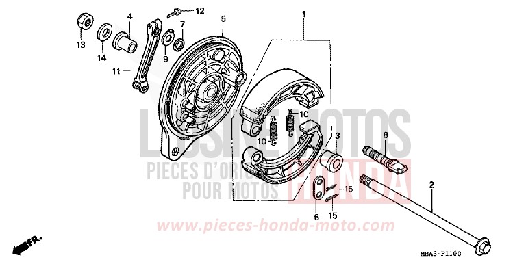 BREMSPLATTE, HINTEN von Shadow SCHWARZ (NH1) von 1997