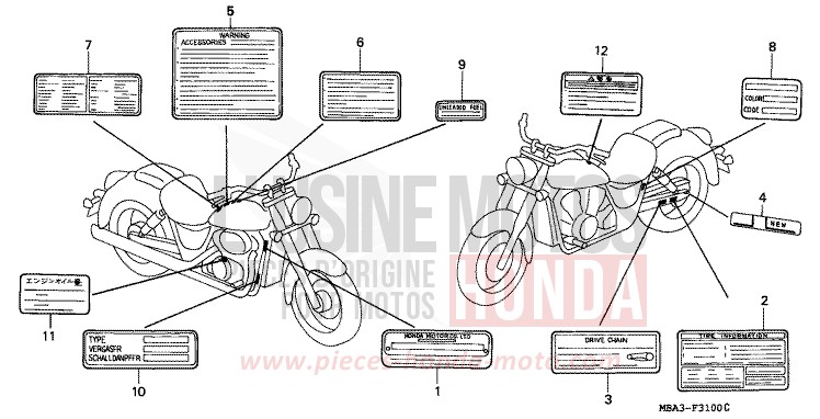 WARNETIKETT von Shadow SCHWARZ (NH1) von 1997