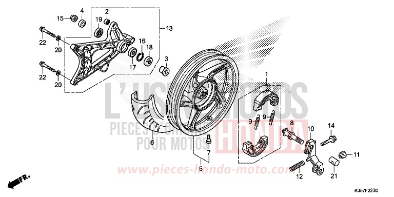 HINTERRAD/SCHWINGE von PCX M00NDUST SILVER METALLIC (NHB29) von 2015