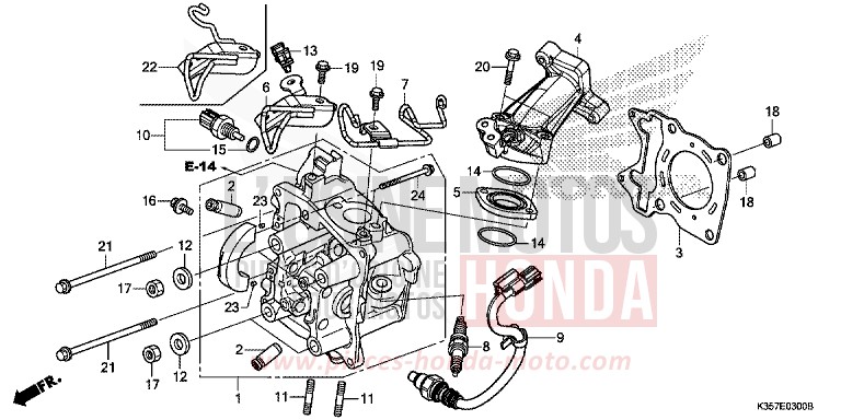 ZYLINDERKOPF von PCX MAT CARBONIUM GRAY METALLIC (NHB52) von 2015