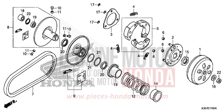 ABTRIEBSFLAECHE von PCX MAT CARBONIUM GRAY METALLIC (NHB52) von 2015