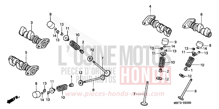 NOCKENWELLE/VENTIL von Varadero PEARL BREEZY BLUE (PB341) von 2003