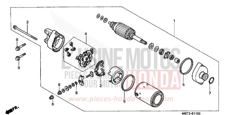 ANLASSER von Varadero SHIELD SILVER METALLIC (NH480) von 2003