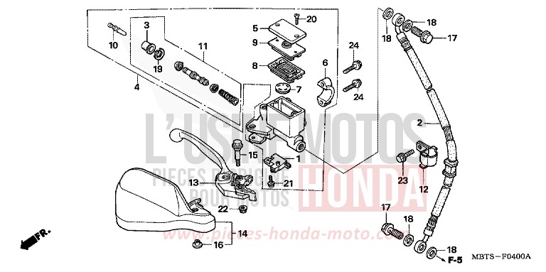 VORDERRADBREMSE (XL1000V) von Varadero PEARL BREEZY BLUE (PB341) von 2004