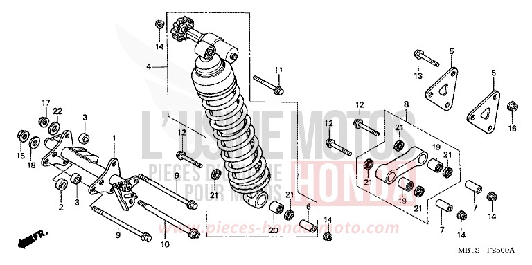 KISSEN, HINTEN (XL1000V) von Varadero MUTE BLACK METALLIC (NH359) von 2005