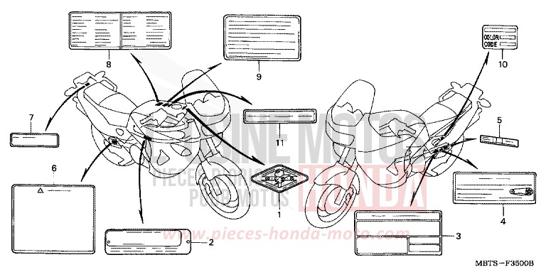 WARNETIKETT von Varadero PEARL BREEZY BLUE (PB341) von 2006