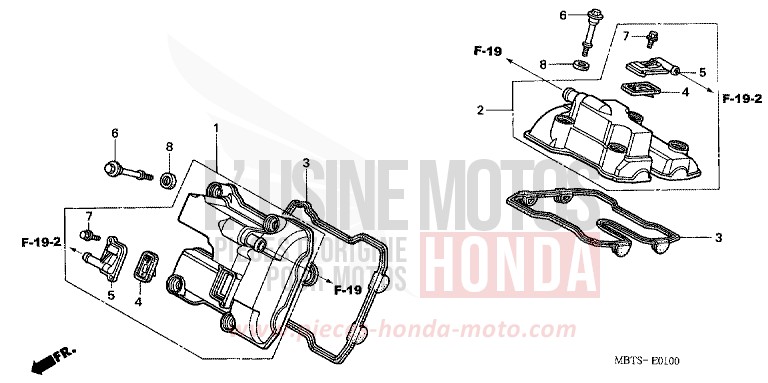 ZYLINDERKOPFDECKEL von Varadero SHIELD SILVER METALLIC (NH480) von 2006