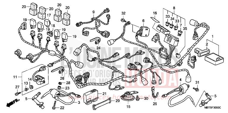KABELBAUM (XL1000V) von Varadero SHIELD SILVER METALLIC (NH480) von 2006