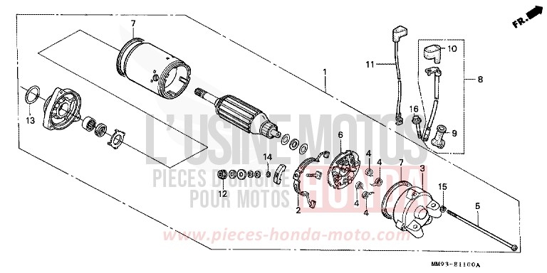 ANLASSER (XL600VH/VJ) von Transalp GRANITE BLUE METALLIC-U (PB184E) von 1987