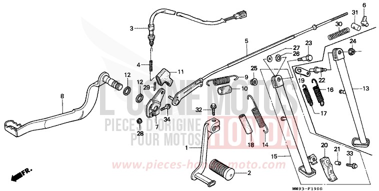 PEDAL/STAENDER (1) von Transalp PEARL ATLANTIS BLUE (B142H) von 1987