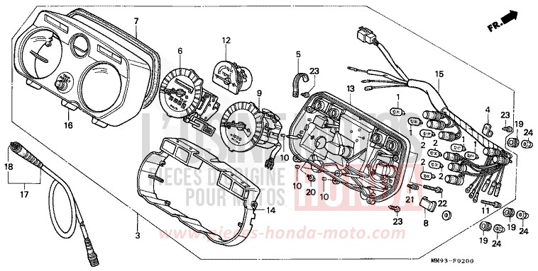 MESSGERAET (XL600VH/VJ) von Transalp SPARKLING SILVER METALLIC (NH295A) von 1987