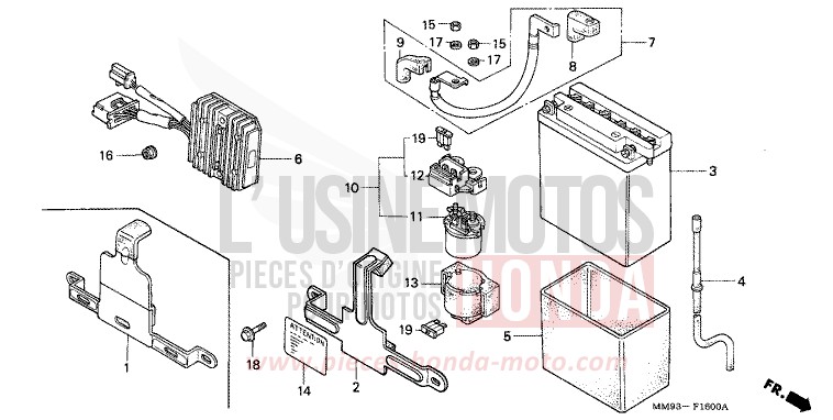 BATTERIE von Transalp ANCHOR GRAY METALLIC-U (NH229B) von 1988
