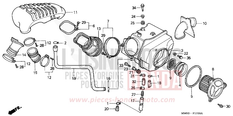 LUFTFILTER (1) von Transalp ANCHOR GRAY METALLIC-U (NH229B) von 1991