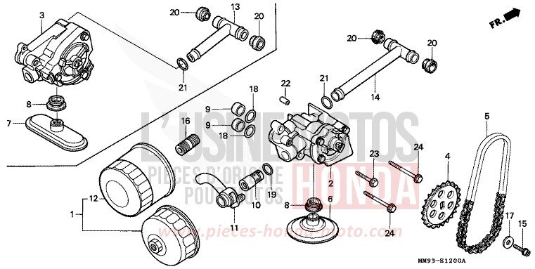 OELFILTER/OELPUMPE von Transalp FURIOUS RED (R167A) von 1991