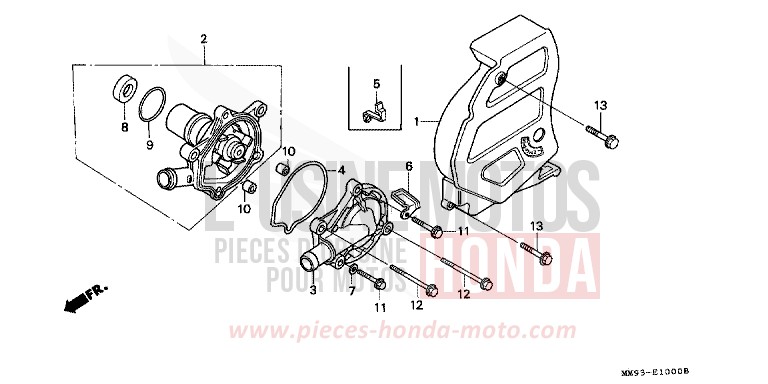 WASSERPUMPE von Transalp WINTER LAKE BLUE METALLIC (PB187M) von 1992