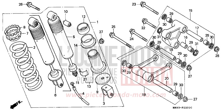 KISSEN, HINTEN (XL600VK/VL/VM/VN/VP/VR) von Transalp ANCHOR GRAY METALLIC-U (NH229B) von 1993