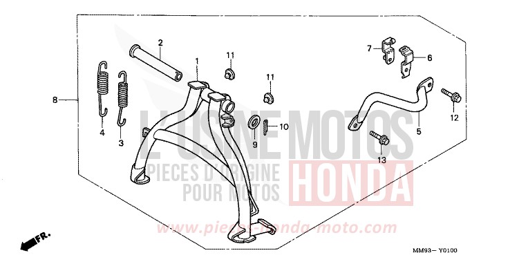 STAENDERSATZ (XL600VK/VL/VM/VN/VP/VR) von Transalp CANDY TAHITIAN BLUE (PB215A) von 1993