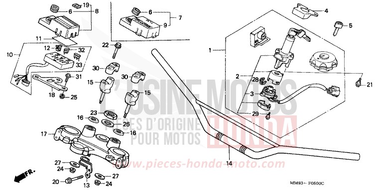 ROHRGRIFF/OBERE BRUECKE von Transalp WINTER LAKE BLUE METALLIC (PB187M) von 1993