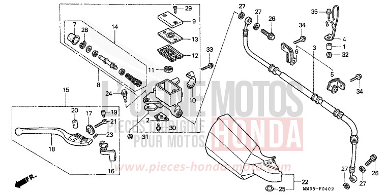 VORDERRADBREMSE (XL600VR) von Transalp ANCHOR GRAY METALLIC-U (NH229B) von 1994