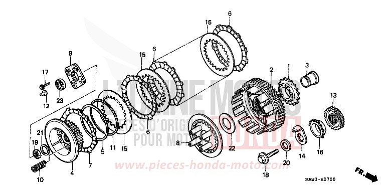 KUPPLUNG von Transalp ANCHOR GRAY METALLIC-U (NH229B) von 1996
