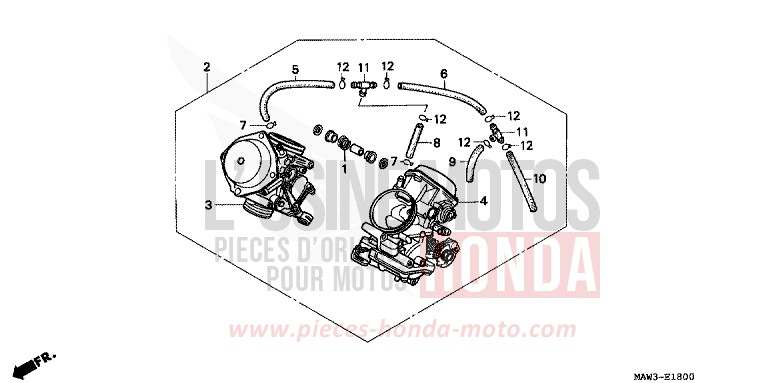 VERGASER (KOMPL.) von Transalp ANCHOR GRAY METALLIC-U (NH229B) von 1996