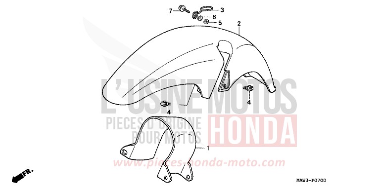 KOTFLUEGEL, VORNE von Transalp ANCHOR GRAY METALLIC-U (NH229B) von 1996