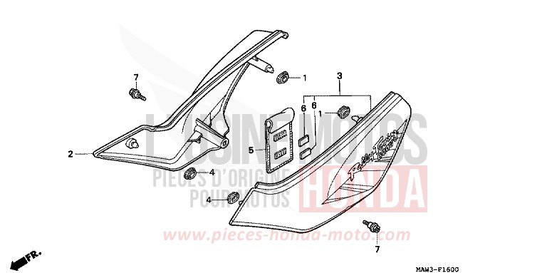 SEITENABDECKUNG von Transalp ANCHOR GRAY METALLIC-U (NH229B) von 1996