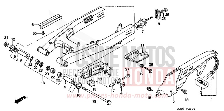 SCHWINGE/KETTENGEHAEUSE von Transalp ANCHOR GRAY METALLIC-U (NH229B) von 1996