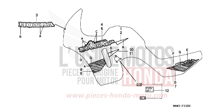 STREIFEN/MARKE von Transalp ANCHOR GRAY METALLIC-U (NH229B) von 1996