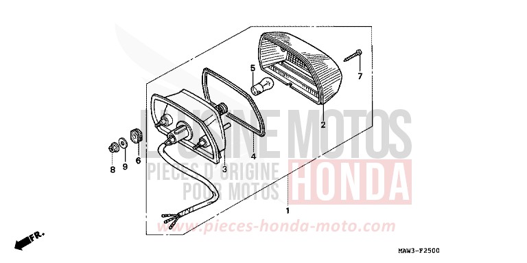 HECKLEUCHTE von Transalp CASSIS RED METALLIC (R217K) von 1996