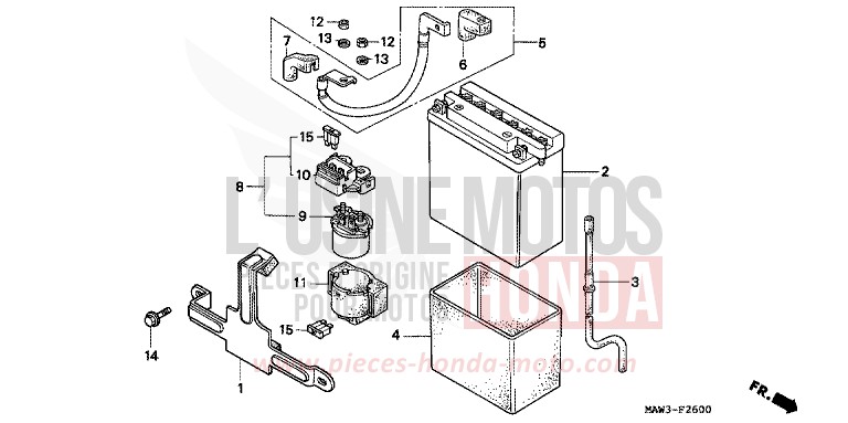 BATTERIE von Transalp CASSIS RED METALLIC (R217K) von 1996