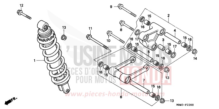 KISSEN, HINTEN von Transalp LAPIS BLUE METALLIIC (PB257H) von 1996