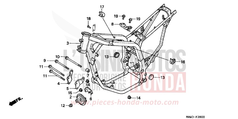 RAHMENKOERPER von Transalp LAPIS BLUE METALLIIC (PB257H) von 1996