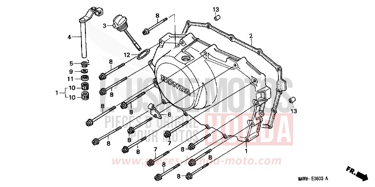 KURBELGEHAEUSEABDECKUNG von Transalp LAPIS BLUE METALLIIC (PB257H) von 1997