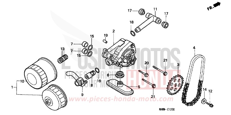 OELFILTER/OELPUMPE von Transalp LAPIS BLUE METALLIIC (PB257H) von 1997